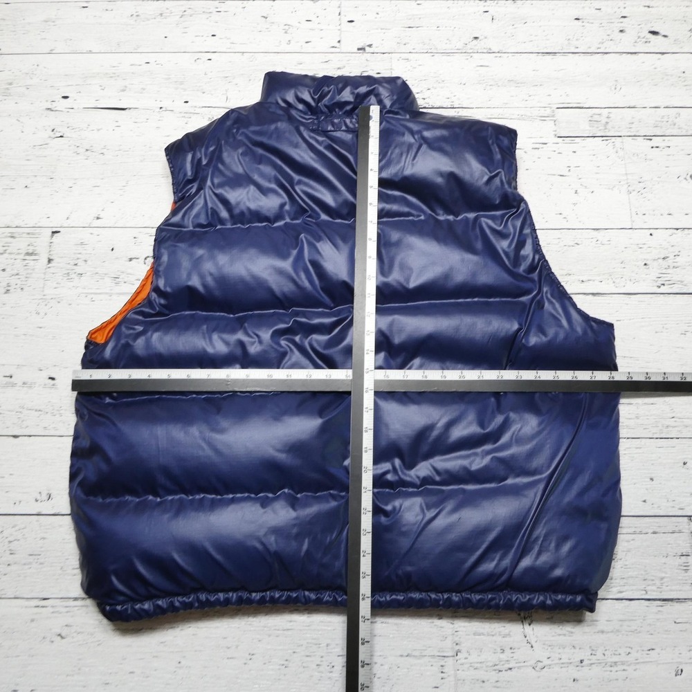 Eddie Bauer EBTEK Vest Mens 2XLT Blue Orange Down Puffer Reversible Ski Outdoor - Picture 9 of 15